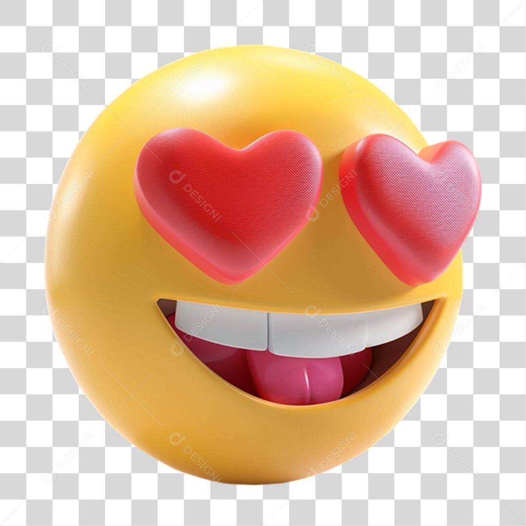 Elemento 3D Emoji Reações Emoções PNG Transparente