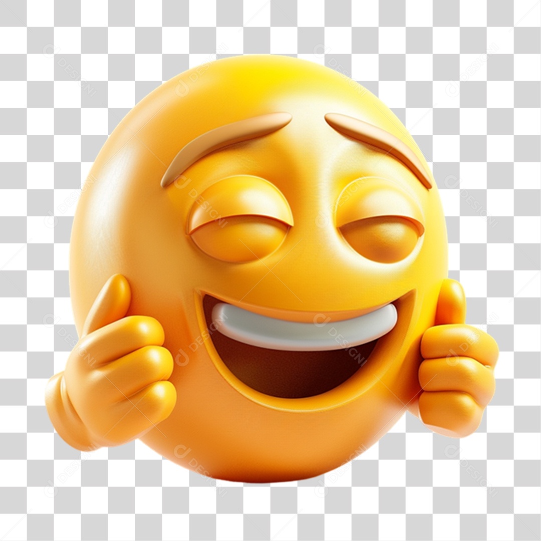 Elemento 3D Emoji Reações Emoções PNG Transparente