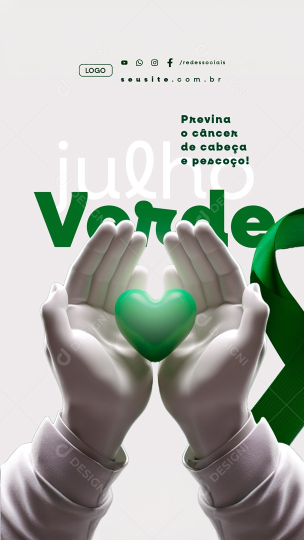 Story Julho Verde Social Media PSD Editável