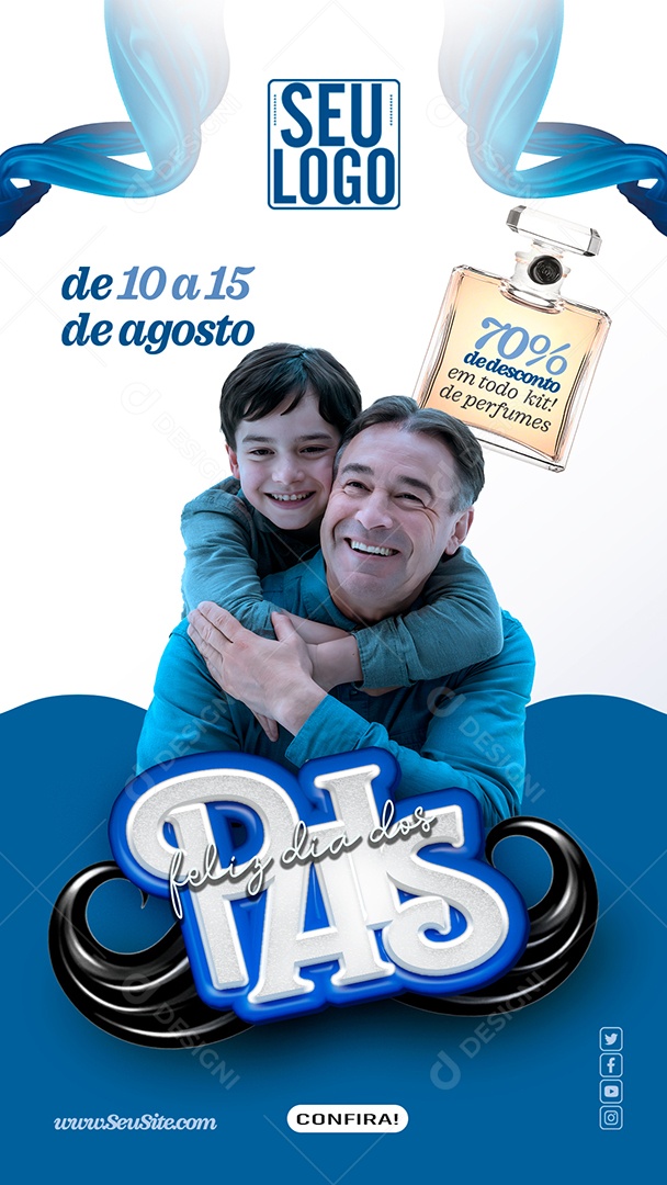 Social Media Dia dos Pais PSD Editável