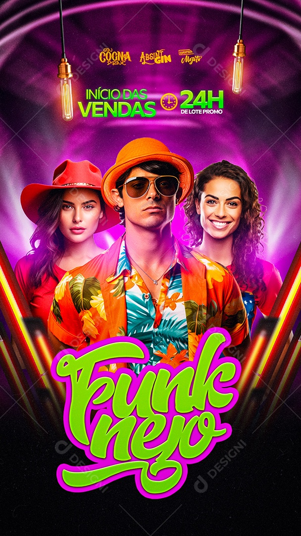 Flyer Story Funknejo Artistas Social Media PSD Editável