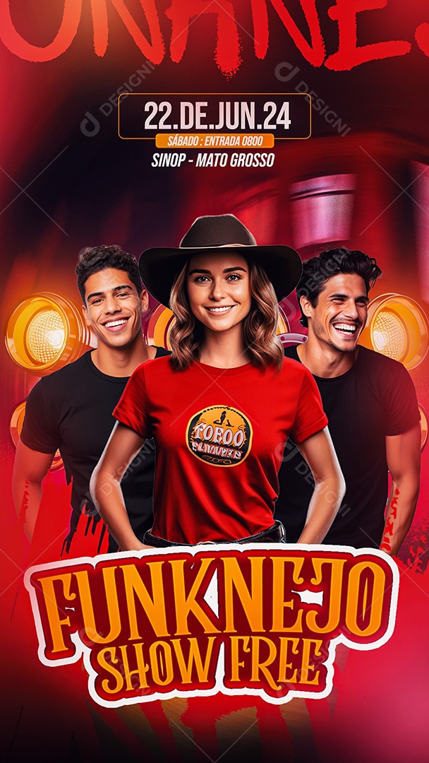 Flyer Story Funknejo Show Free Social Media PSD Editável