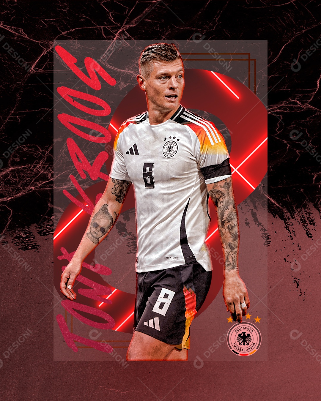 Toni Kroos Jogador de Futebol Social Media PSD Editável