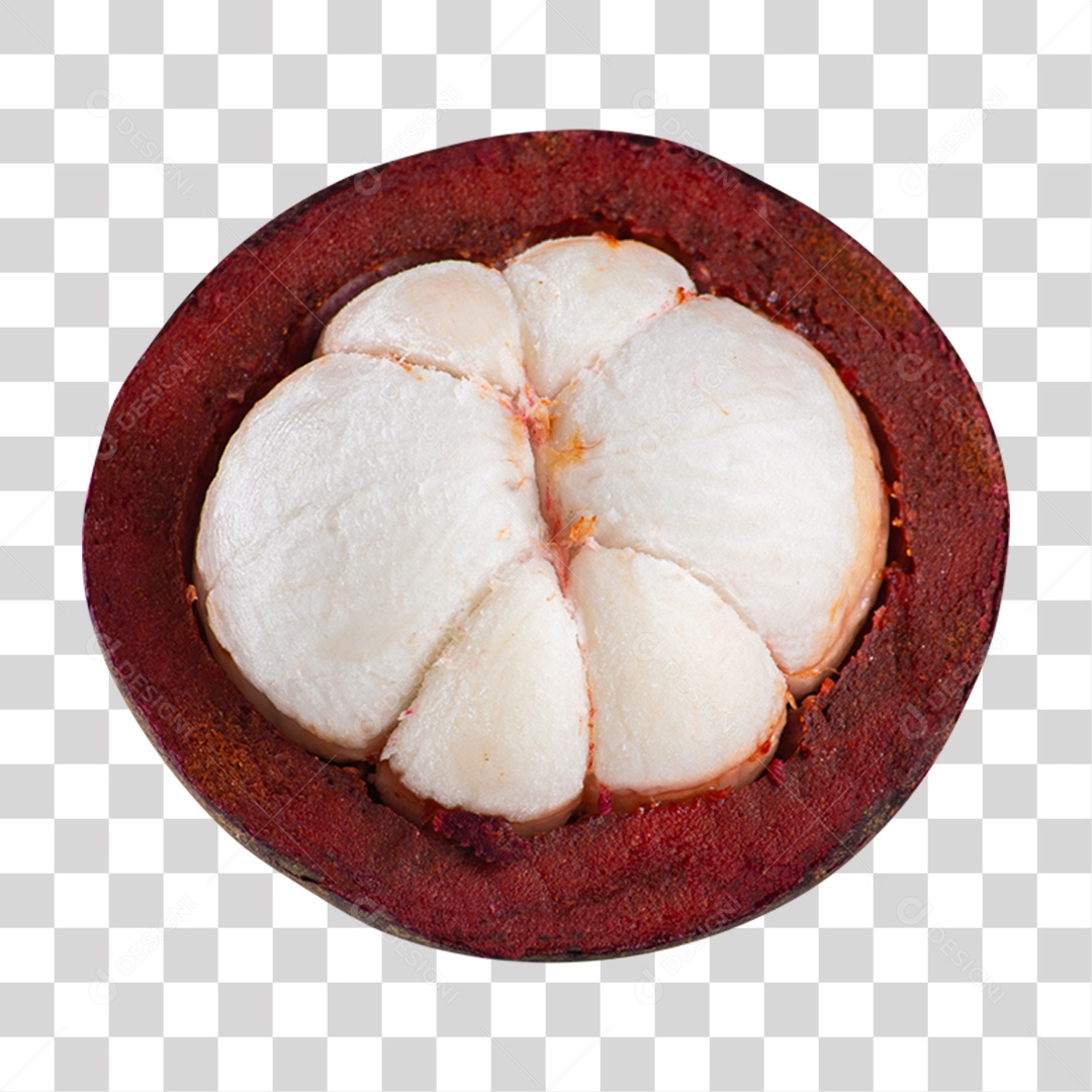 Fruta Mangostão Roxo PNG Transparente