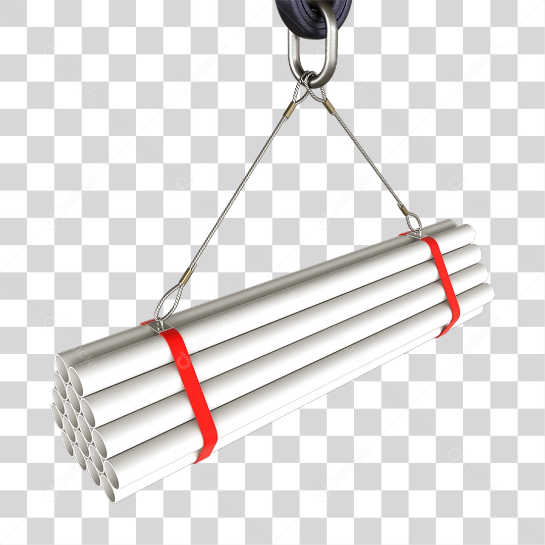 Canos Brancos Erguidos por Guindaste PNG Transparente