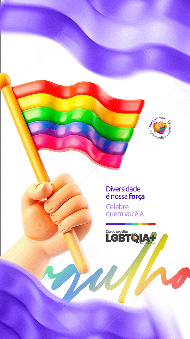 Story Social Media Dia do Orgulho Lgbt PSD Editável