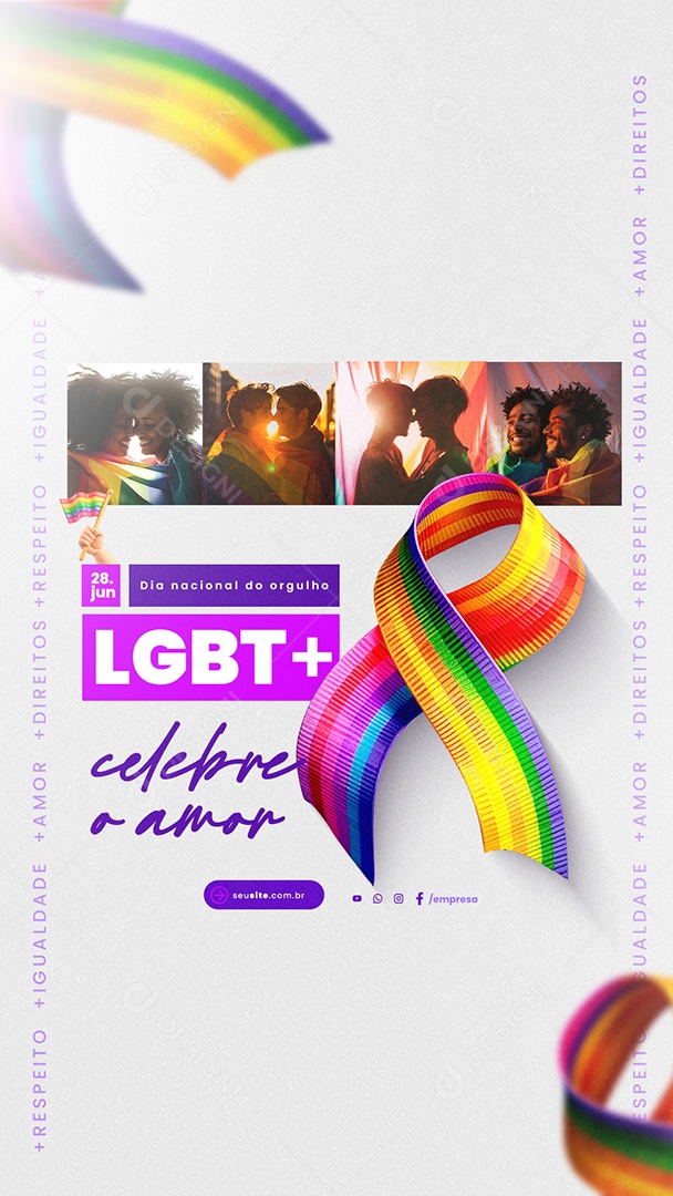 Story Social Media Dia do Orgulho Lgbt PSD Editável