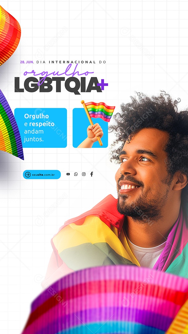 Story Social Media Dia do Orgulho Lgbt PSD Editável
