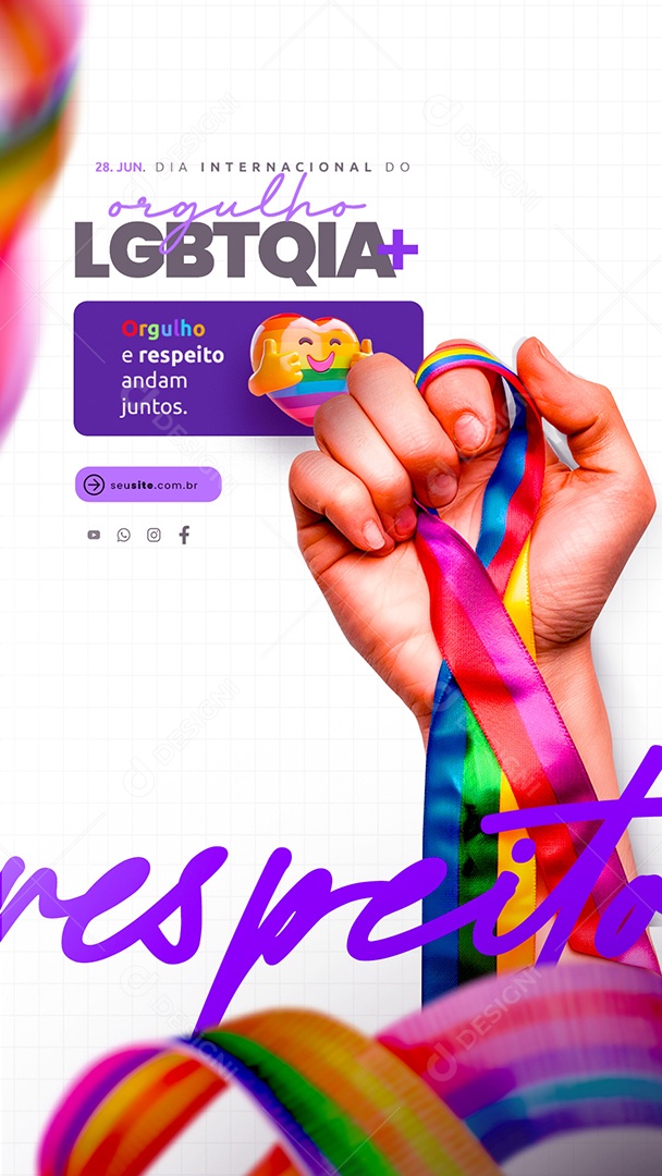 Story Social Media Dia do Orgulho Lgbt PSD Editável