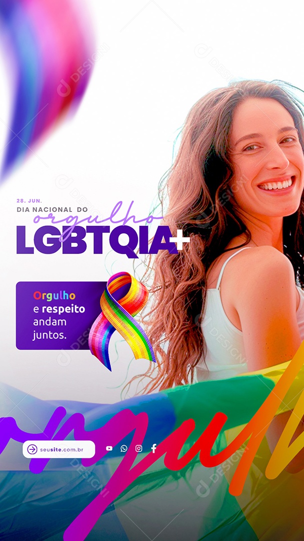 Story Social Media Dia do Orgulho Lgbt PSD Editável