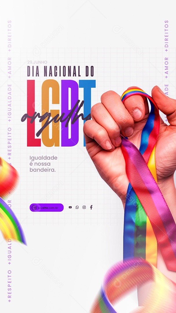 Story Social Media Dia do Orgulho Lgbt PSD Editável