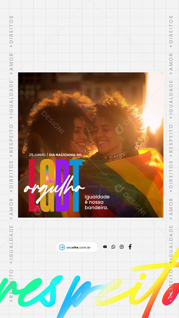 Story Social Media Dia do Orgulho Lgbt PSD Editável