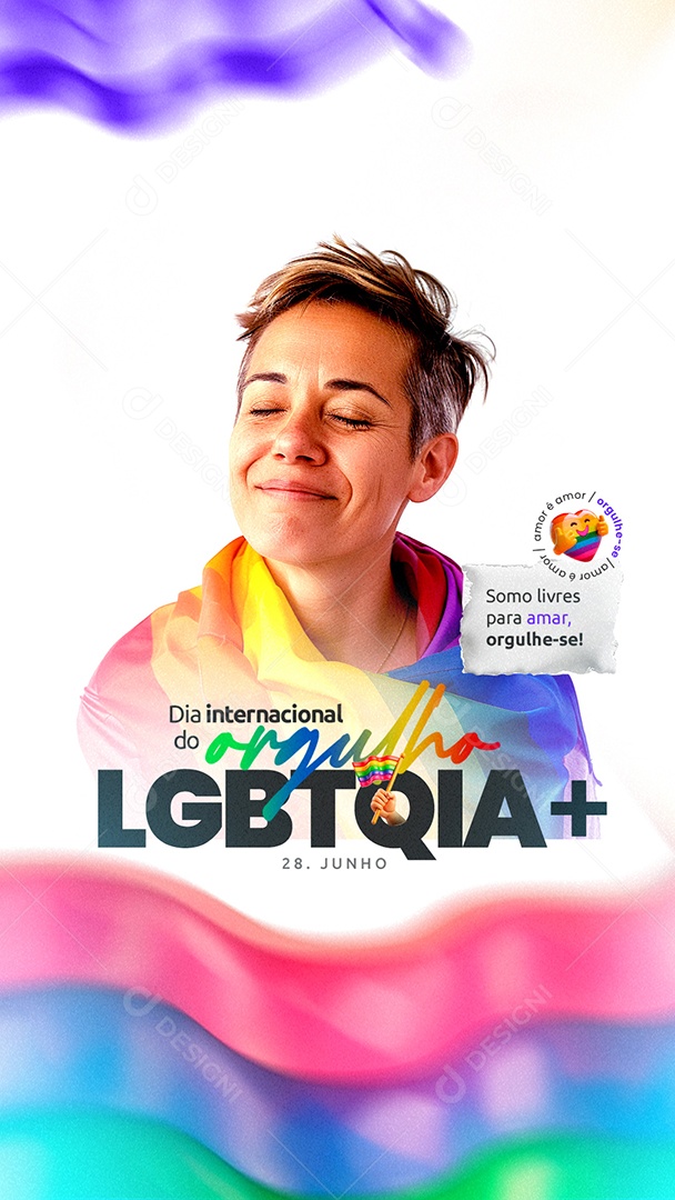 Story Social Media Dia do Orgulho Lgbt PSD Editável
