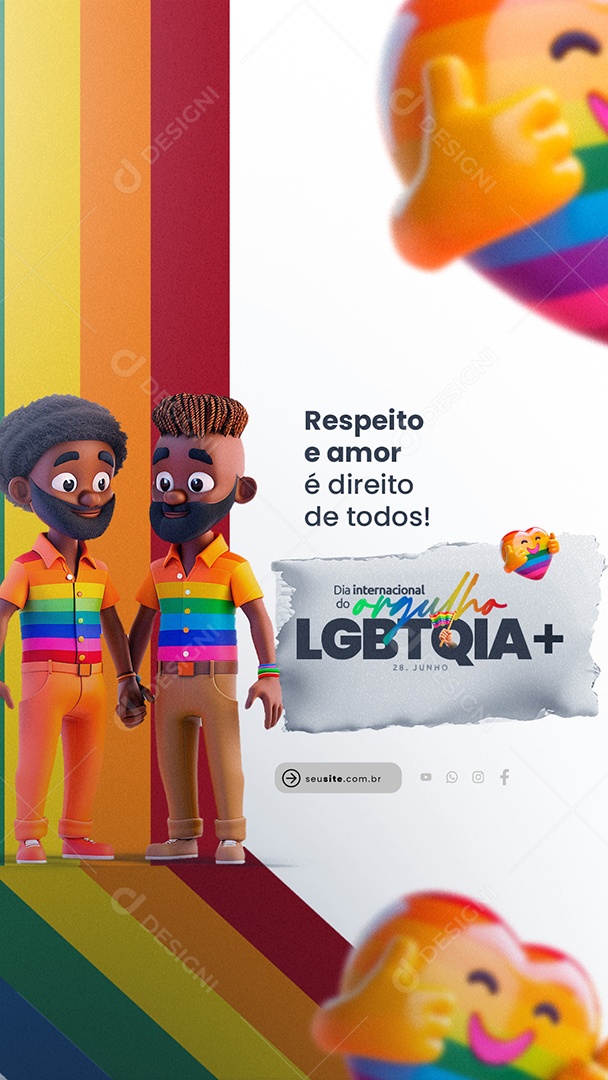 Story Social Media Dia do Orgulho Lgbt PSD Editável