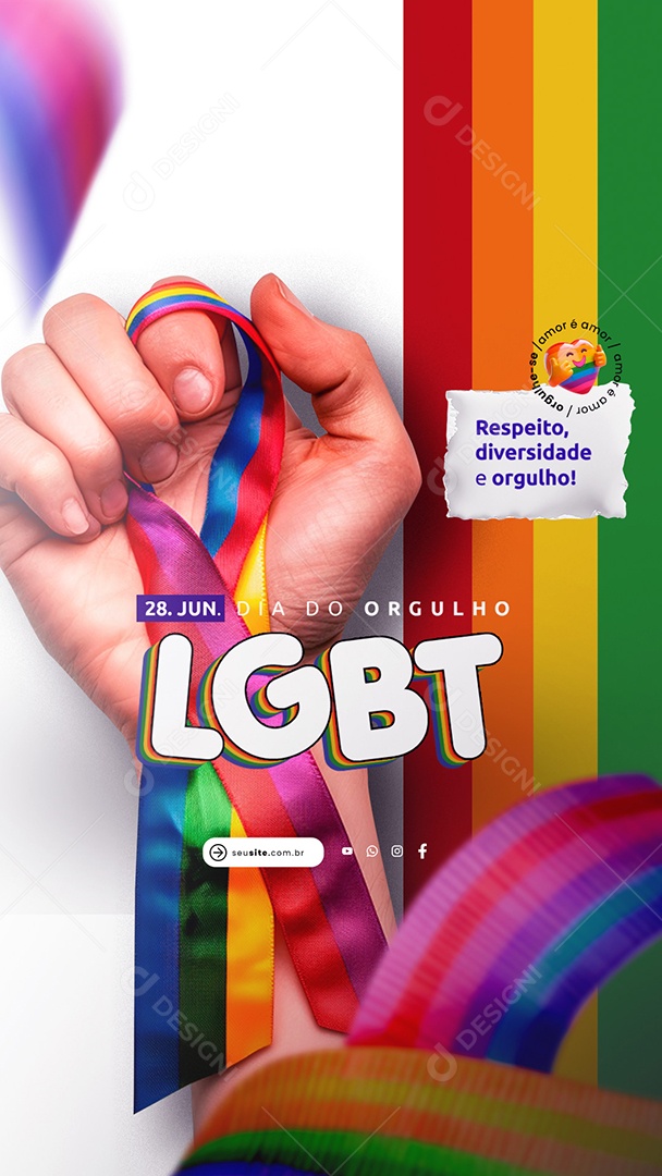 Story Social Media Dia do Orgulho Lgbt PSD Editável