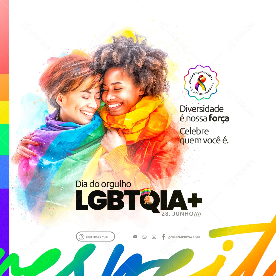Feed Social Media Dia do Orgulho Lgbt PSD Editável
