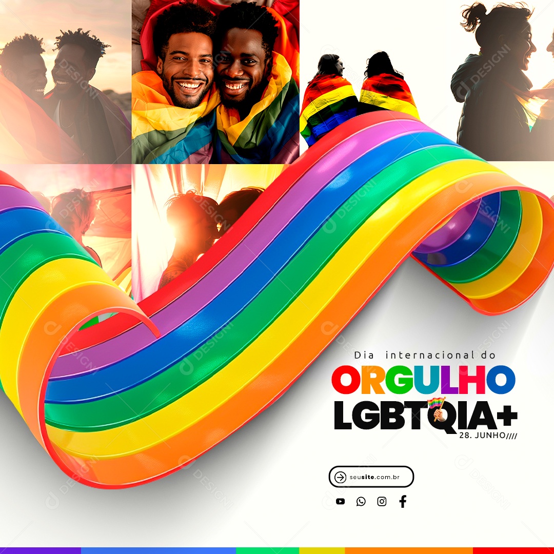Feed Social Media Dia do Orgulho Lgbt PSD Editável
