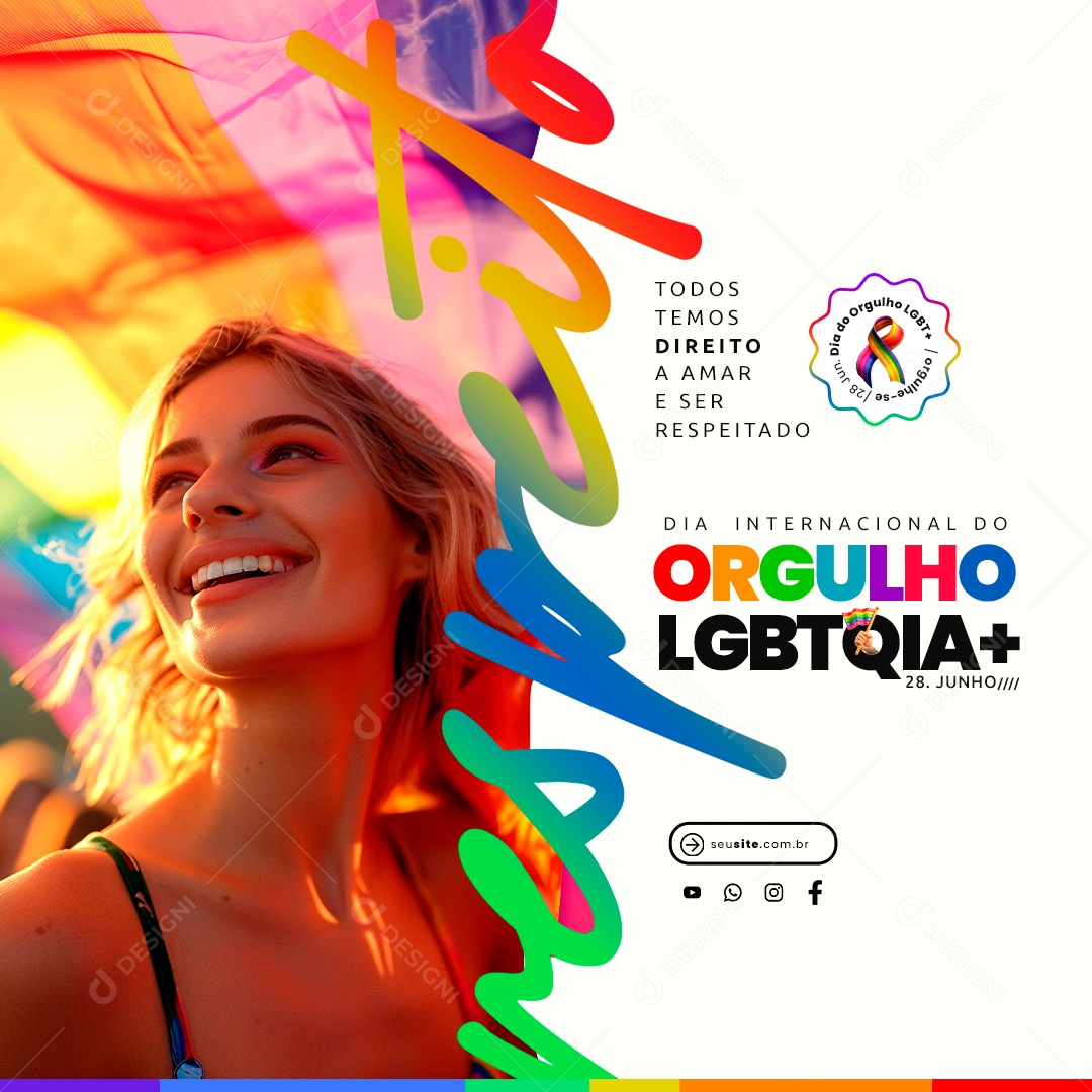 Feed Social Media Dia do Orgulho Lgbt PSD Editável