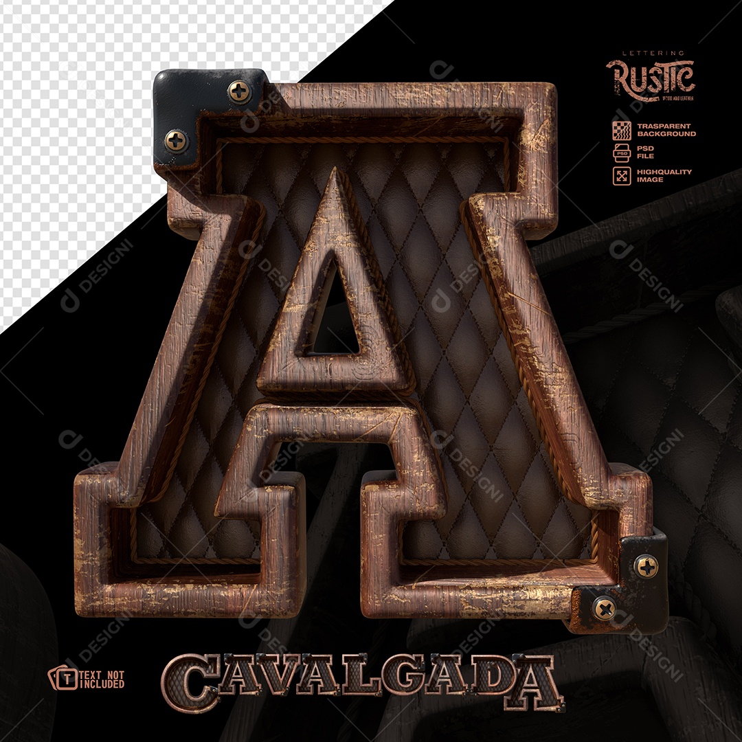 Letras A Estilo Rústico PSD