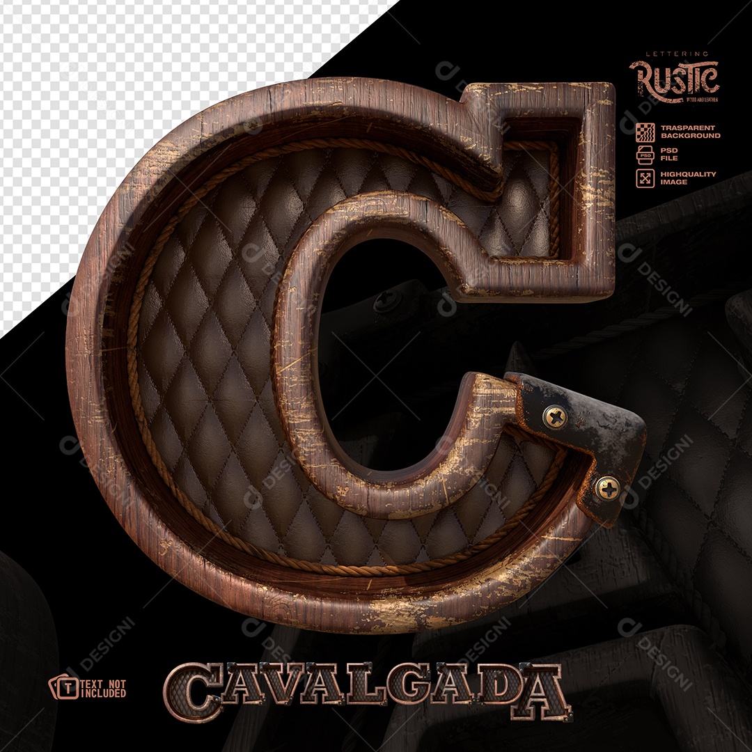 Letras C Estilo Rústico
