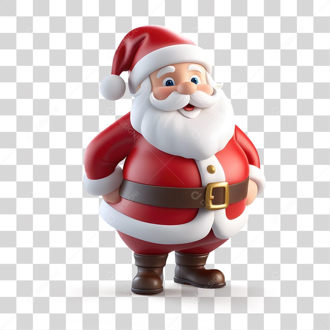 Bonequinho de Papai noel corpo todo PNG