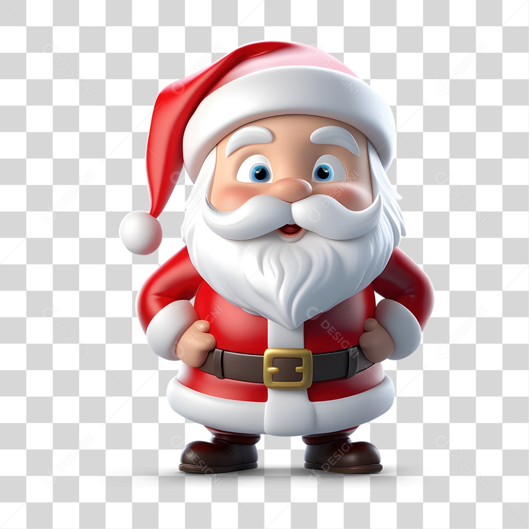 Papai Noel em 3D Pequenininho PNG