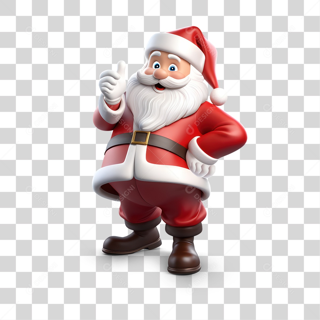 Papai Noel em 3D PNG