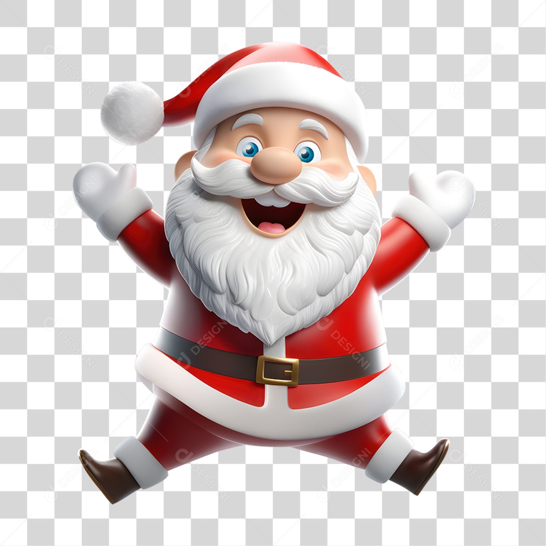 Papai Noel Pulando PNG