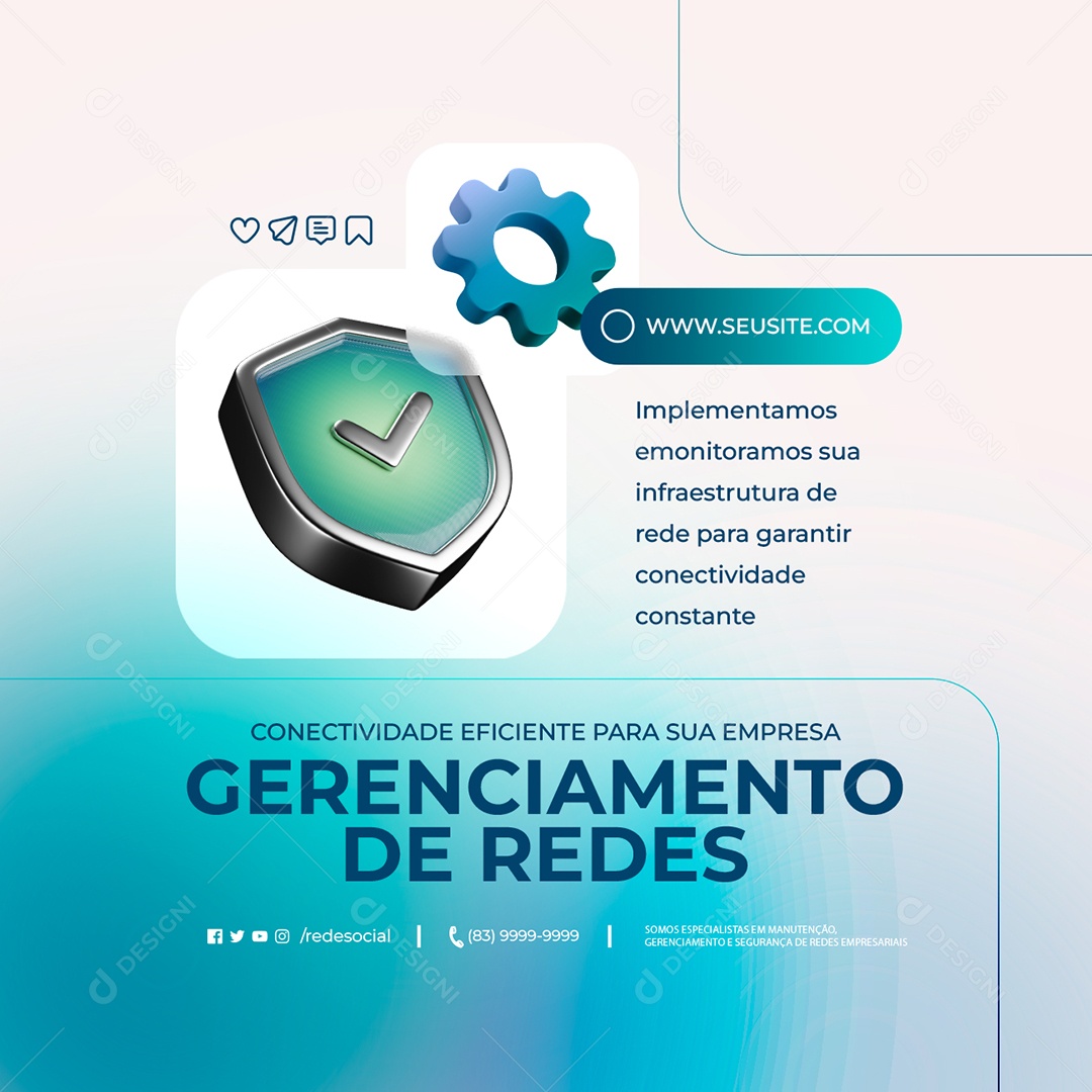 Genrenciamento de Redes Social Media PSD Editável