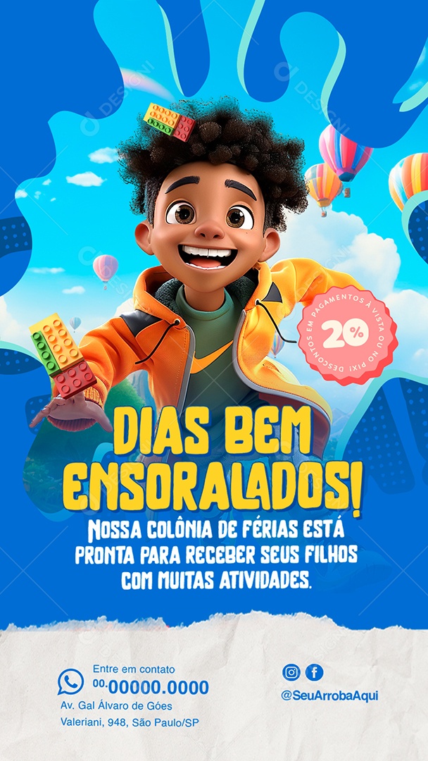 Story Dias Bem Ensolarados Social Media PSD Editável