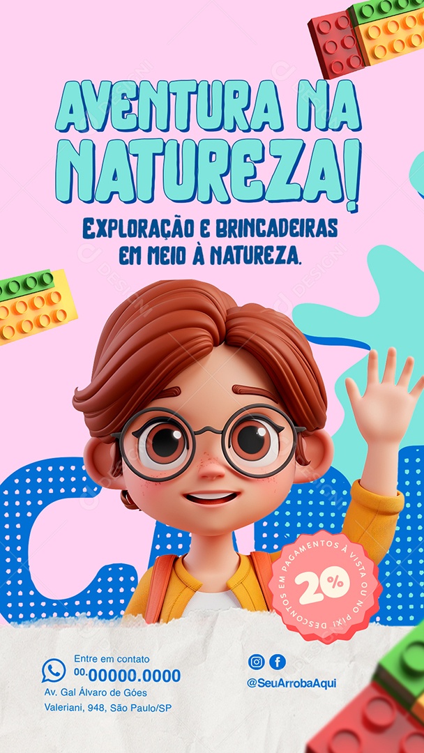 Story Aventura na Natureza Exploração Social Media PSD Editável