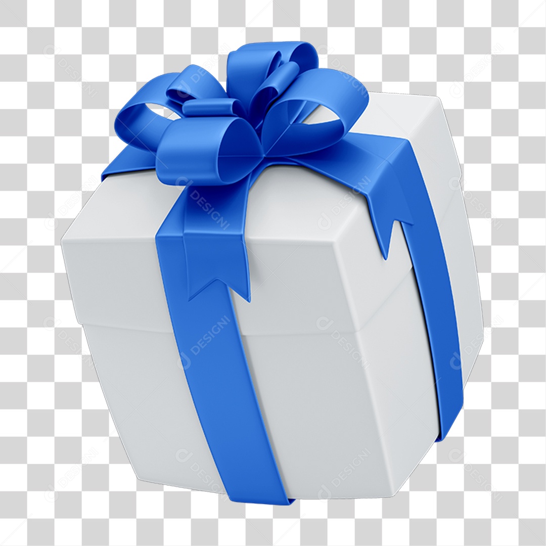 Elemento 3D Caixa de Presente PNG Transparente