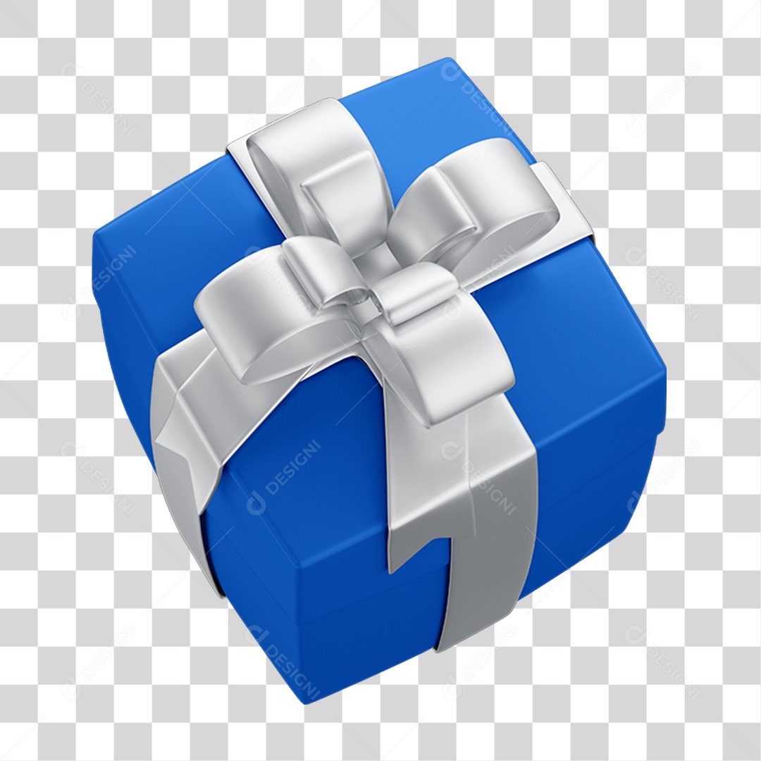 Elemento 3D Caixa de Presente PNG Transparente