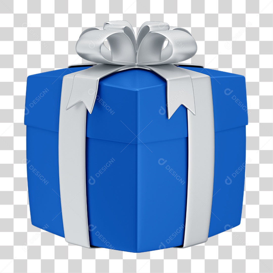 Elemento 3D Caixa de Presente PNG Transparente