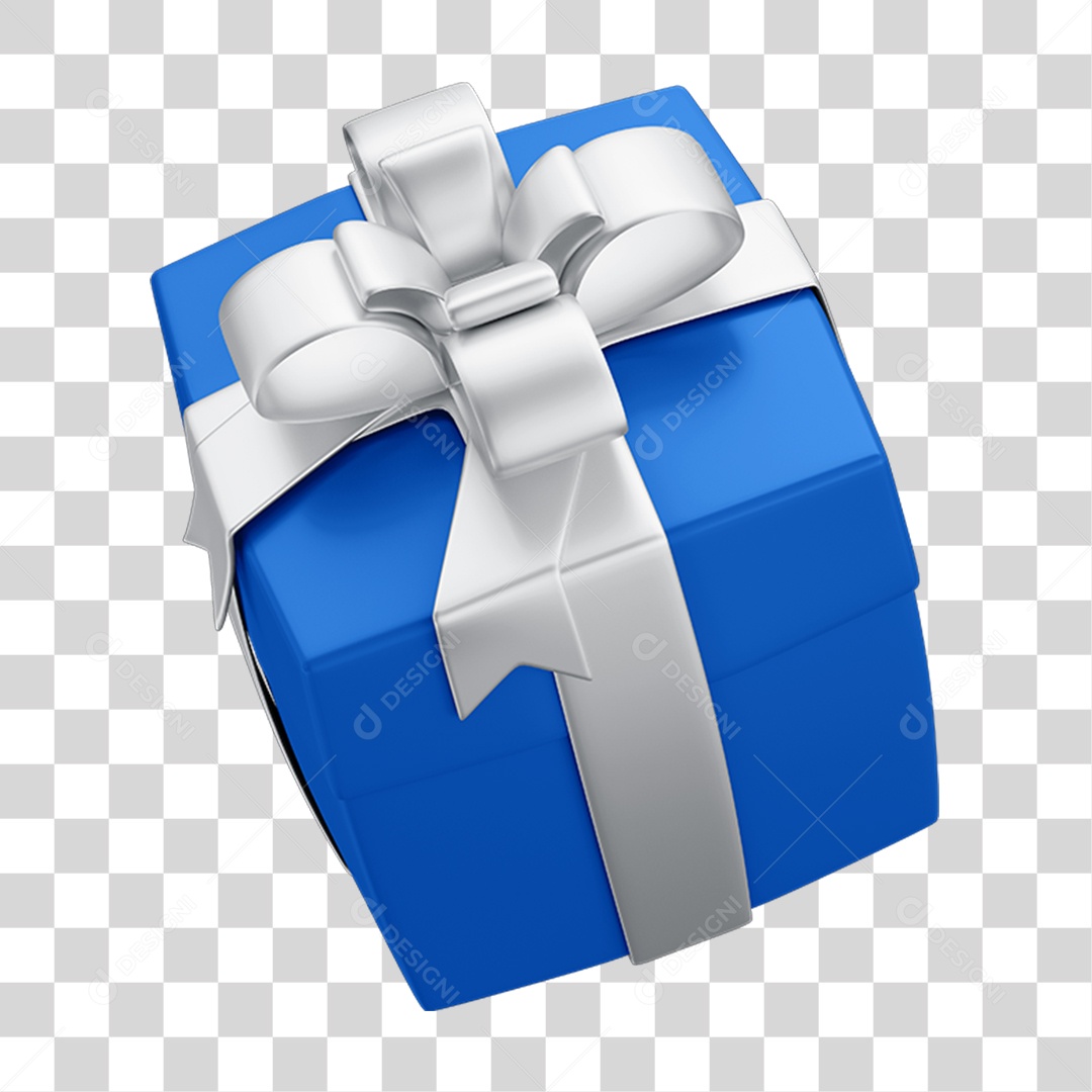Elemento 3D Caixa de Presente PNG Transparente