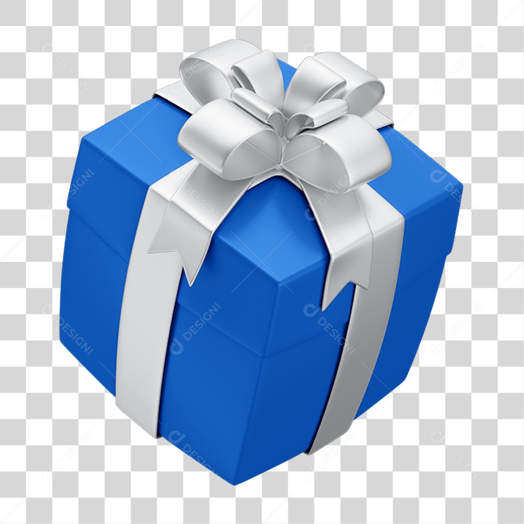 Elemento 3D Caixa de Presente PNG Transparente
