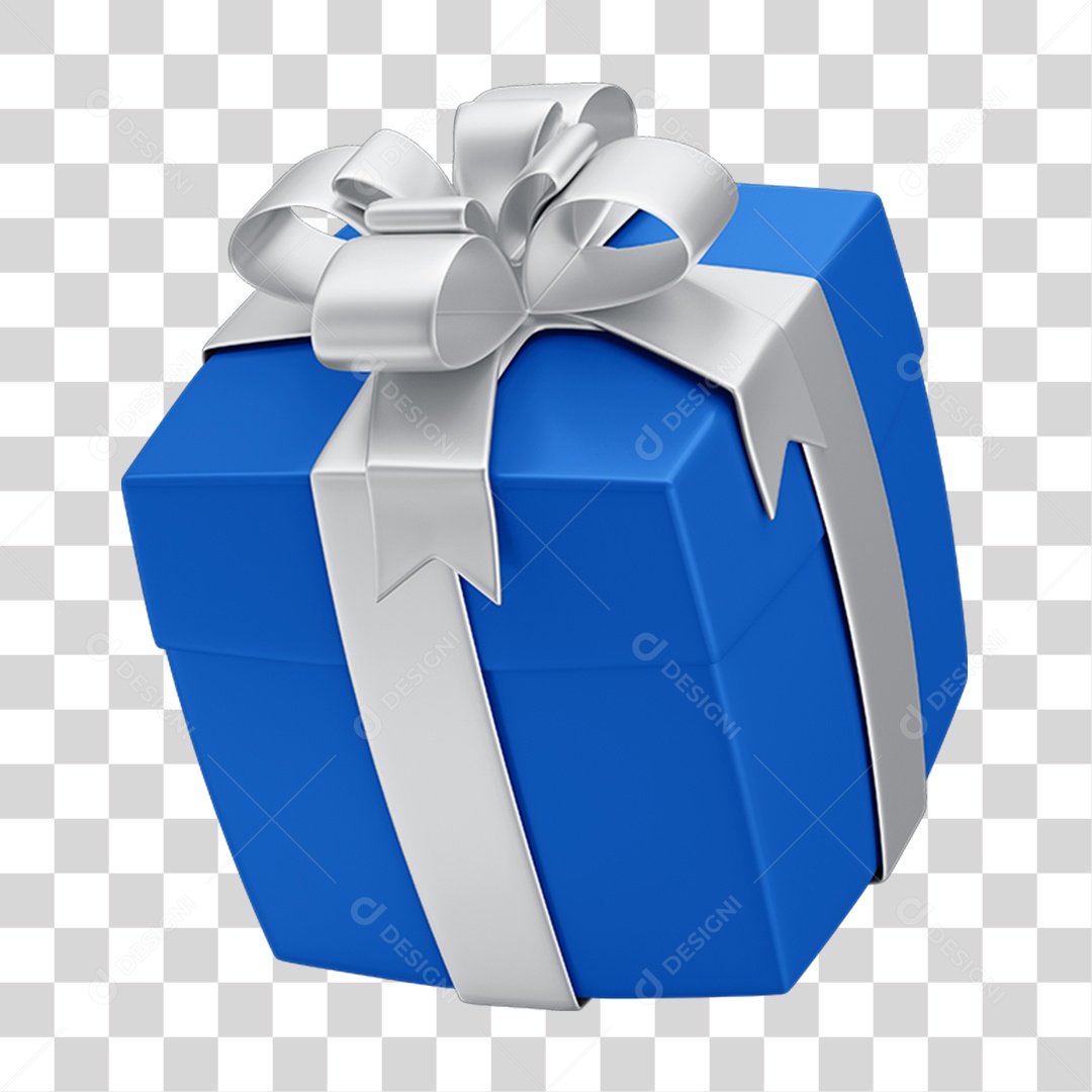 Elemento 3D Caixa de Presente PNG Transparente