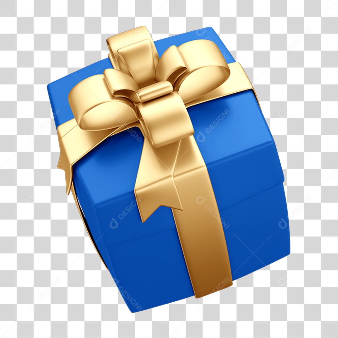 Elemento 3D Caixa de Presente PNG Transparente