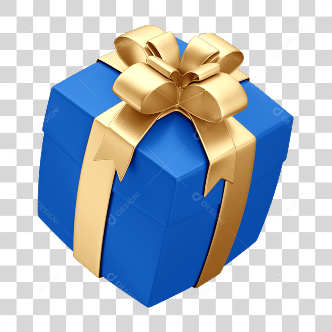 Elemento 3D Caixa de Presente PNG Transparente