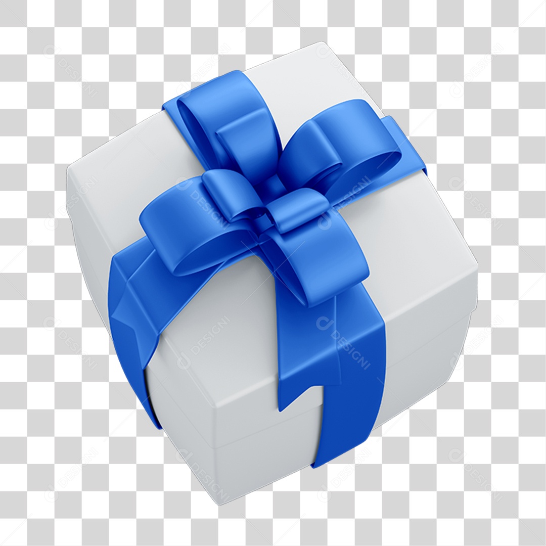 Elemento 3D Caixa de Presente PNG Transparente