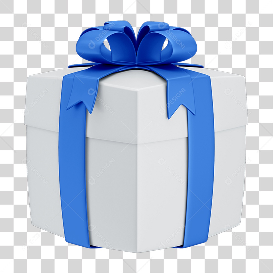 Elemento 3D Caixa de Presente PNG Transparente