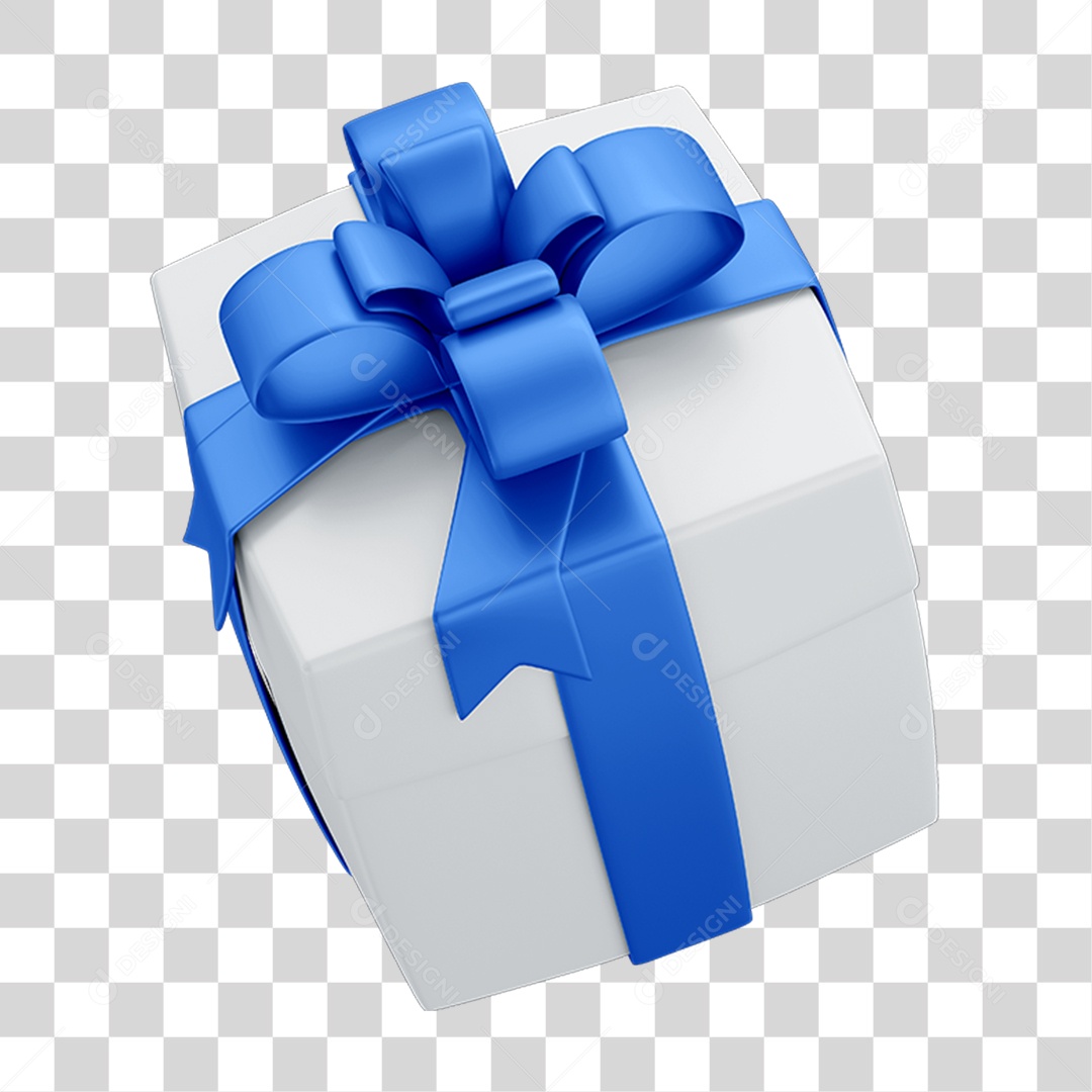 Elemento 3D Caixa de Presente PNG Transparente