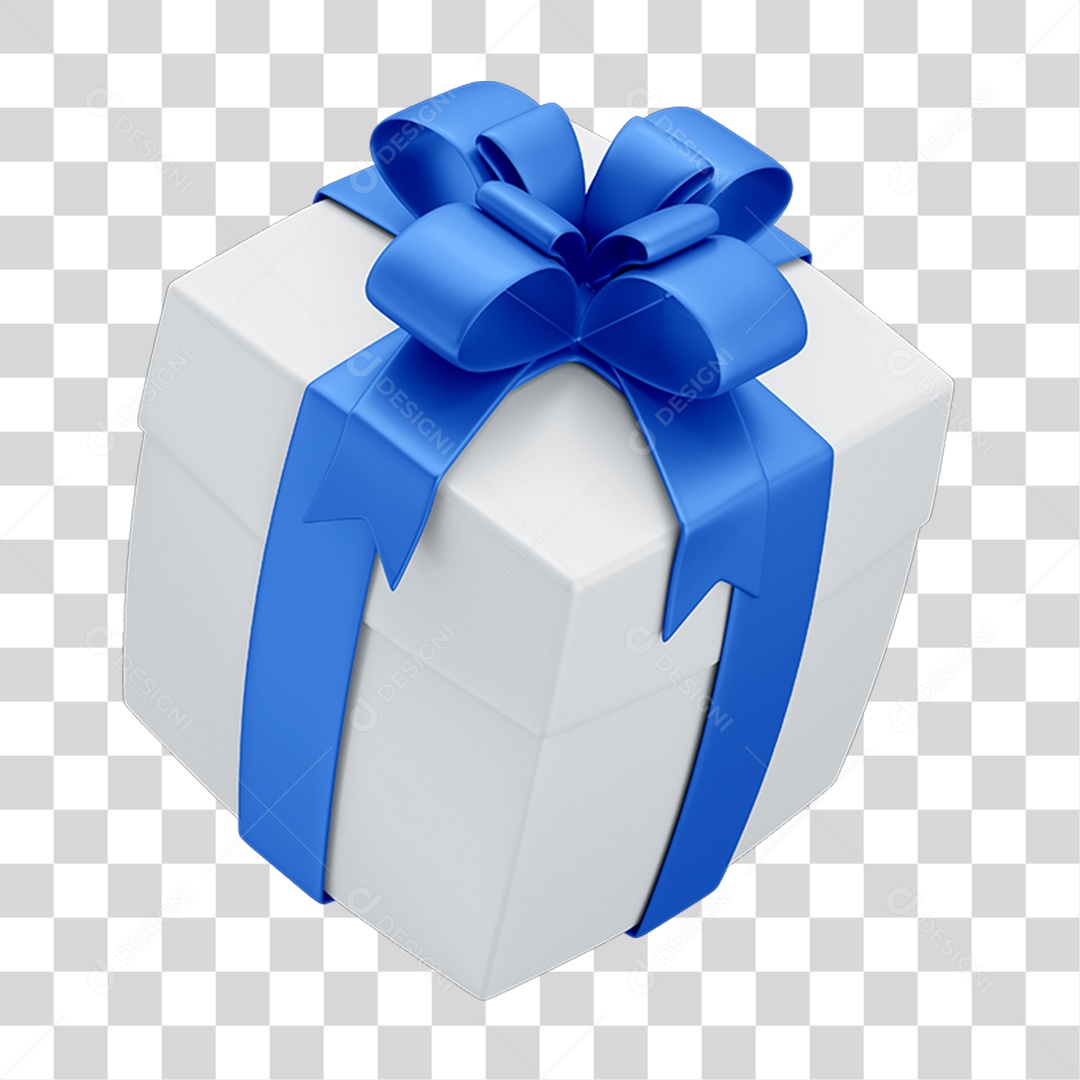Elemento 3D Caixa de Presente PNG Transparente