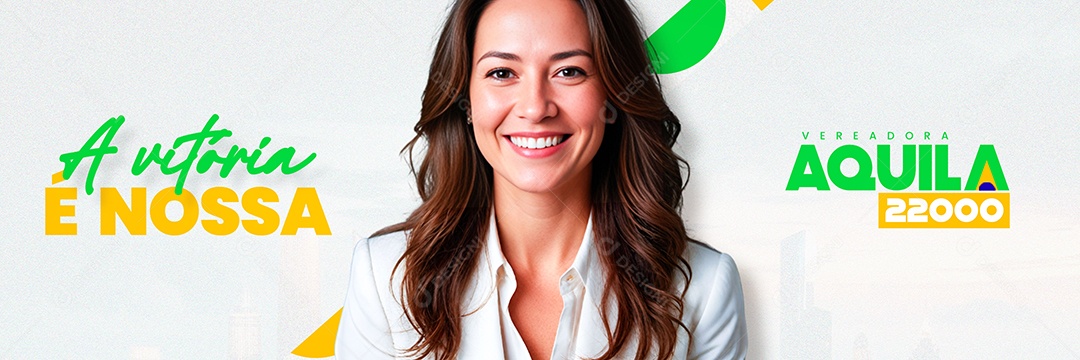 Carrossel Politica Vereadora Aquila a Vitória é nossa Social Media PSD Editável