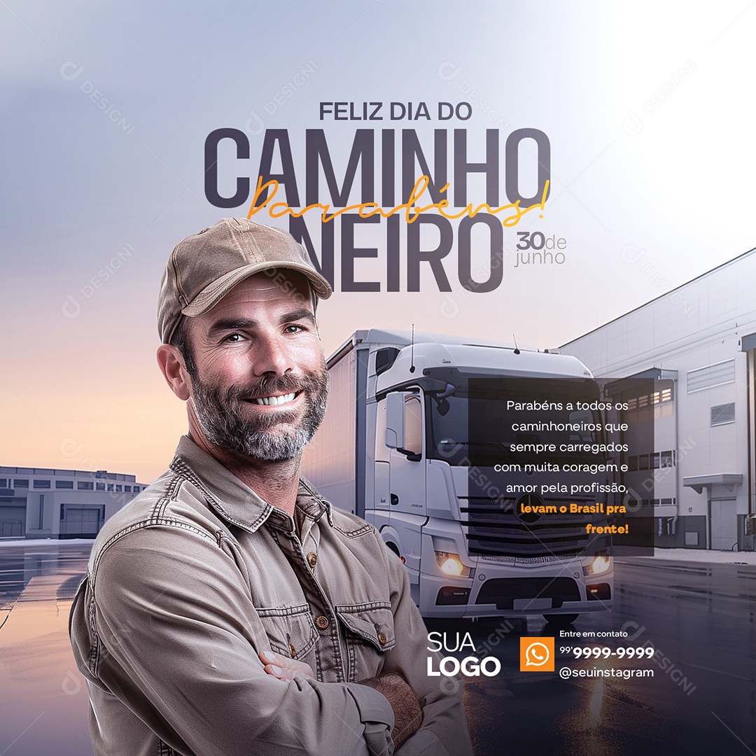 Dia Do Caminhoneiro Social Media PSD Editável