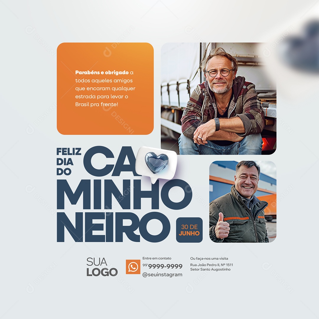 Dia Do Caminhoneiro Social Media PSD Editável