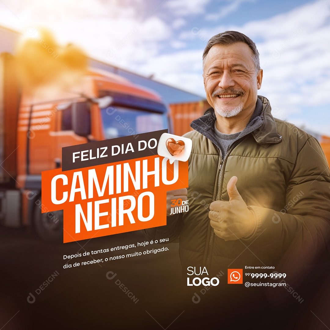 Dia Do Caminhoneiro Social Media PSD Editável
