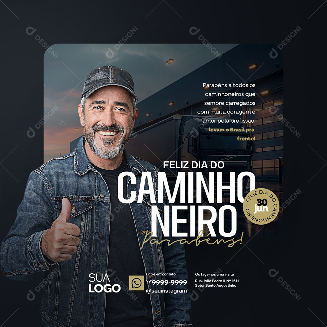 Dia Do Caminhoneiro Social Media PSD Editável
