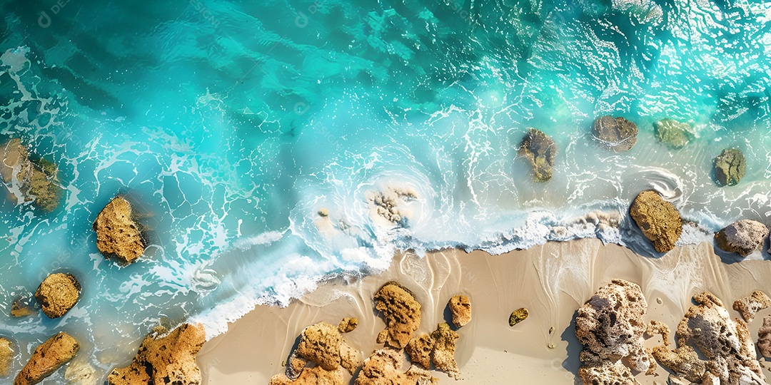 Ondas nas águas da praia