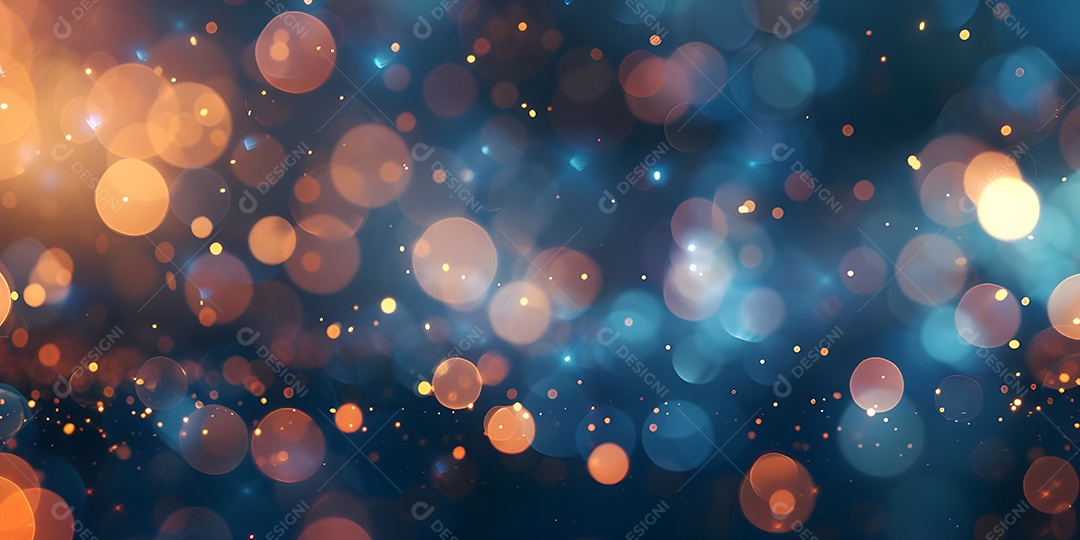 Luzes bokeh em fundo noturno